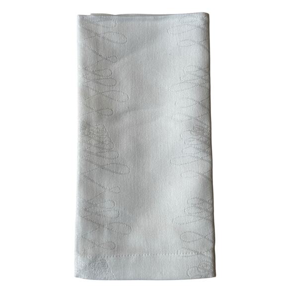 NWT Waterford Crystal formal MAEVE napkins white with design 21”x21” set of 12 - Picture 8 of 16